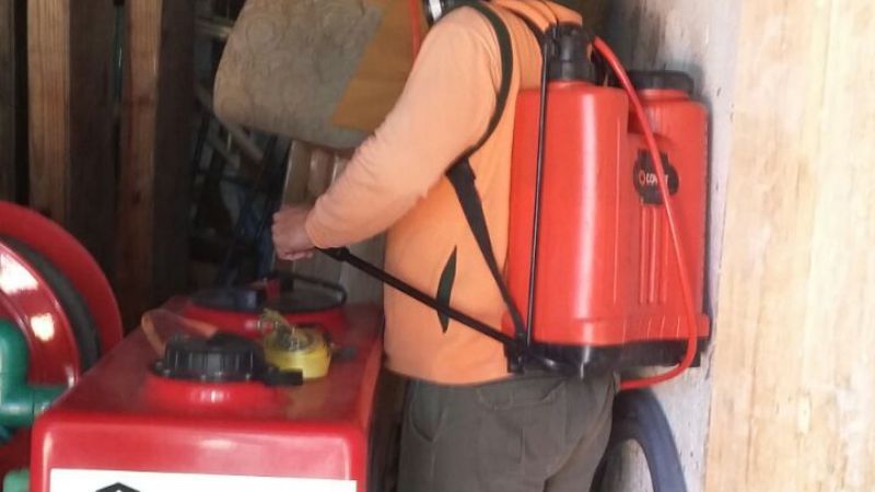 Defensa Civil fumigó predio de Alarmas Tempranas