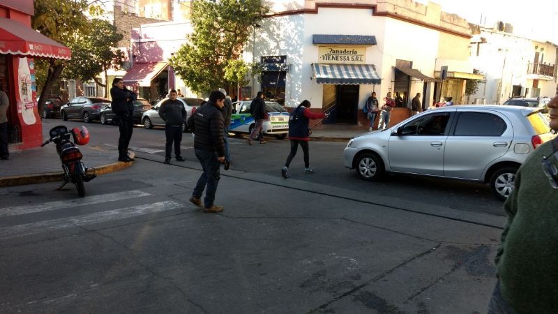 Accidente en pleno centro