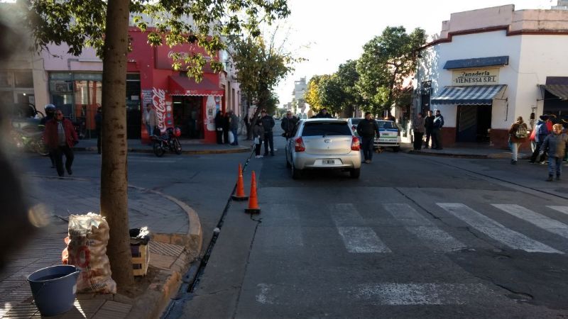 Accidente en pleno centro