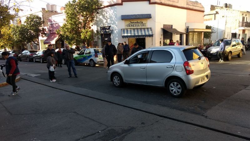 Accidente en pleno centro