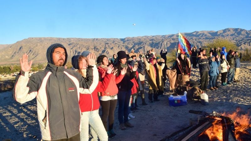 Se vivió en Santa María el ritual de la salida del sol