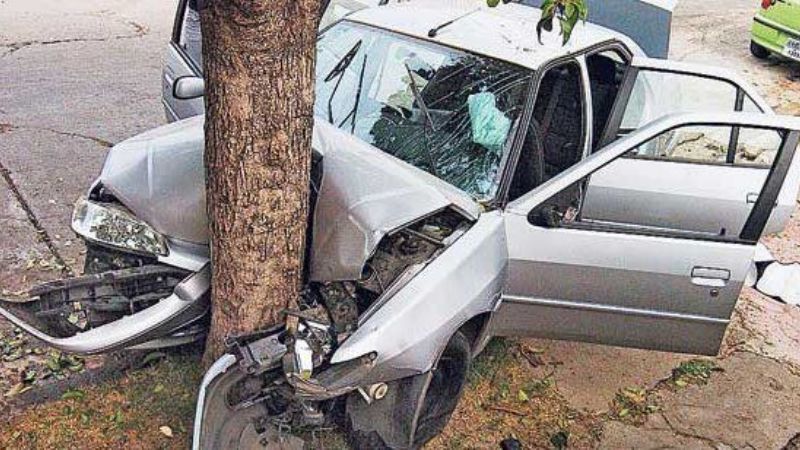 Automovilista chocó contra un árbol en Valle Viejo