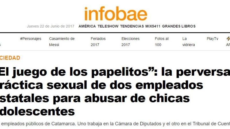 Repercusión nacional del caso de corrupción de menores en Catamarca