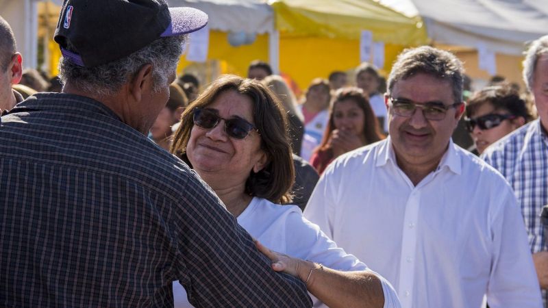 Lucía y Raúl almorzaron en la "Fiesta Municipal de Comidas Típicas"