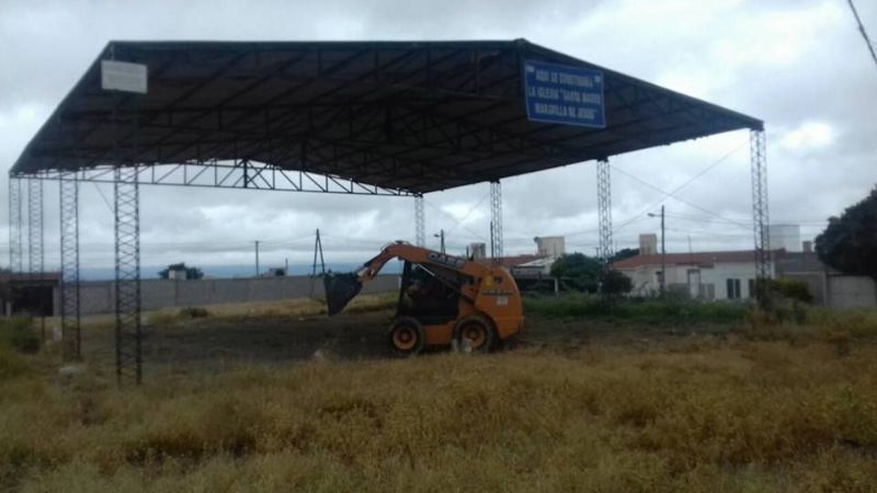 Trabajan en la construcción del templo en honor a Santa Maravillas de Jesús