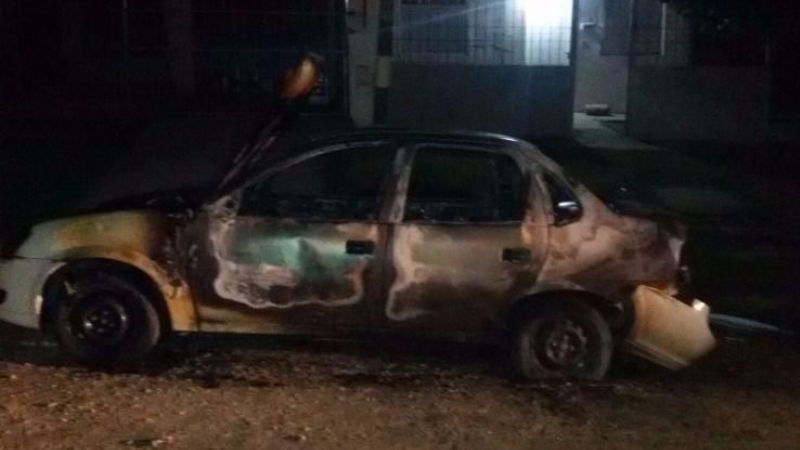 Se incendió un remis