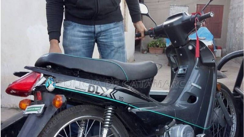 Recuperan moto robada