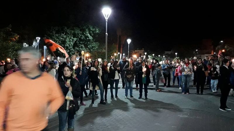 Docentes de Valle Viejo realizaron marcha de antorchas