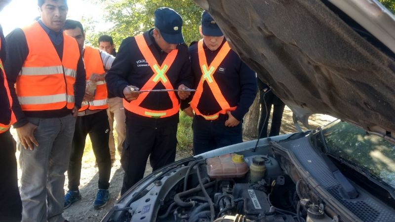 Exhaustivos controles en El Portezuelo