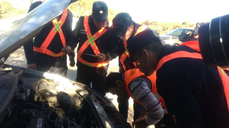Exhaustivos controles en El Portezuelo