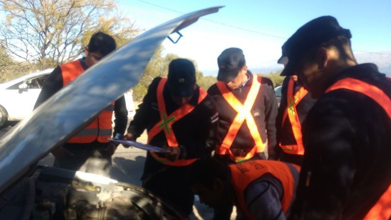 Exhaustivos controles en El Portezuelo