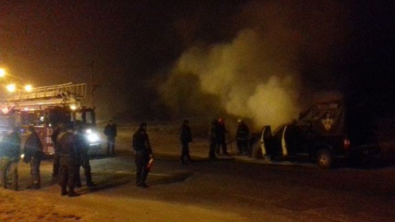 Se incendió un patrullero
