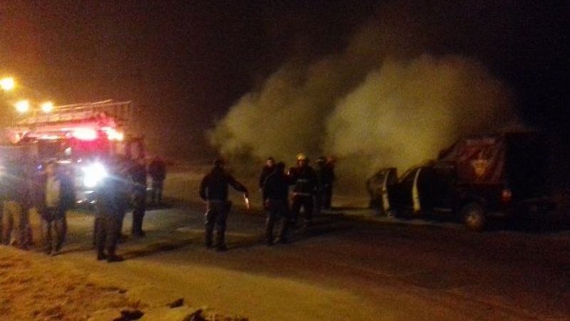 Se incendió un patrullero