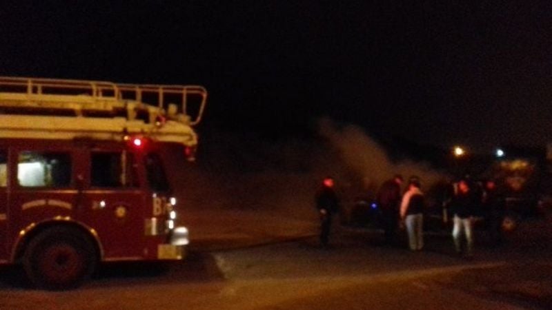 Se incendió un patrullero