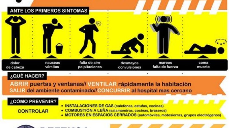 Recomendaciones para evitar intoxicaciones por monóxido de carbono