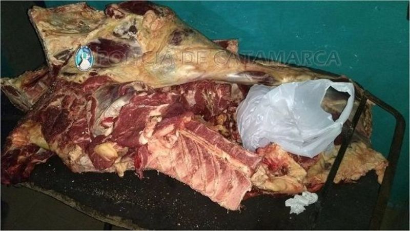 Secuestran 140 kilos de carne