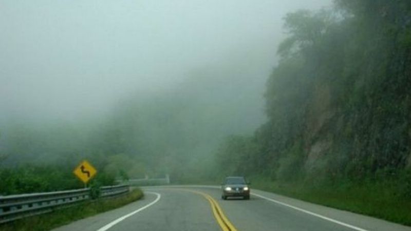 Transitar con precaución por niebla y llovizna en El Totoral