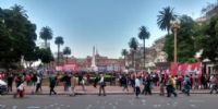 LAS MADRES se solidarizaron en Plaza de Mayo.