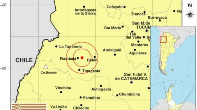 Leve temblor en Fiambalá