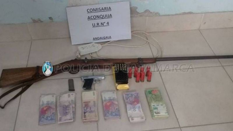 Recuperan $90.000 y otros elementos robados en Condor Huasi