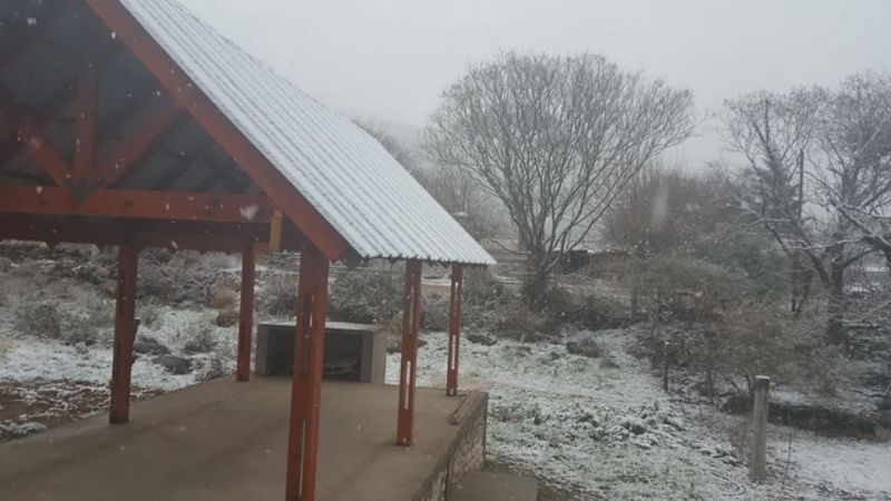 El Rodeo amaneció blanco