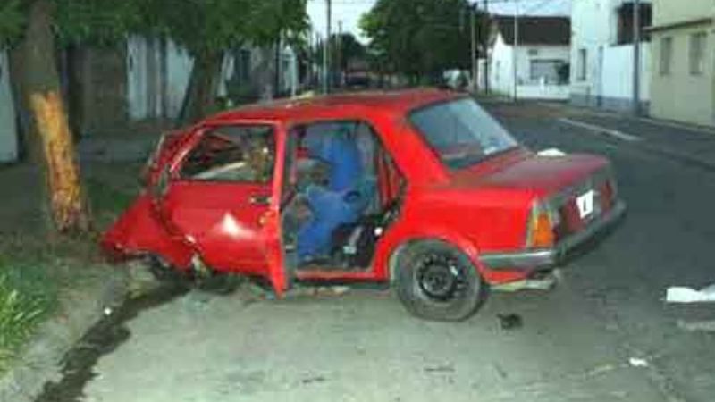 Chocó contra un árbol