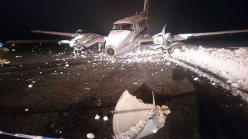 Bariloche: se despistó un avión privado y cerraron el aeropuerto