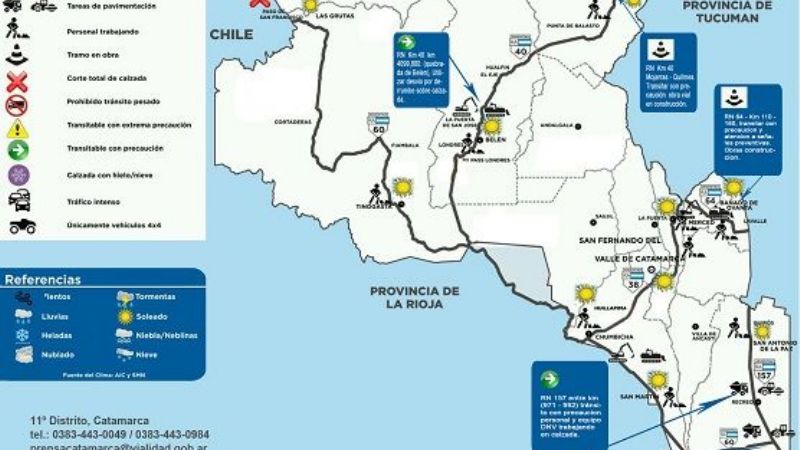 Estado de Rutas Nacionales en Catamarca