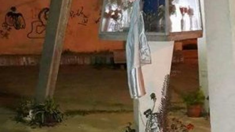 Destruyen templete de la Virgen en La Carrera