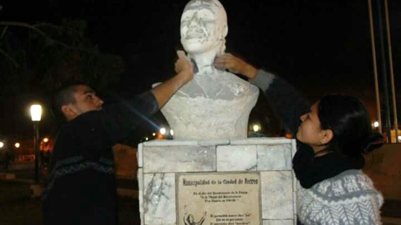 Homenaje a Evita en Plaza 25 de Mayo de Recreo