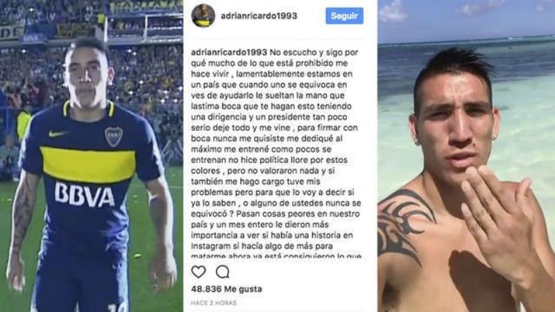 Boca dejó afuera a Centurión y sus escándalos