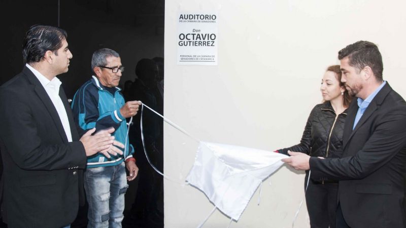 El Auditorio del Senado recibió el nombre de “Don Octavio Gutiérrez”