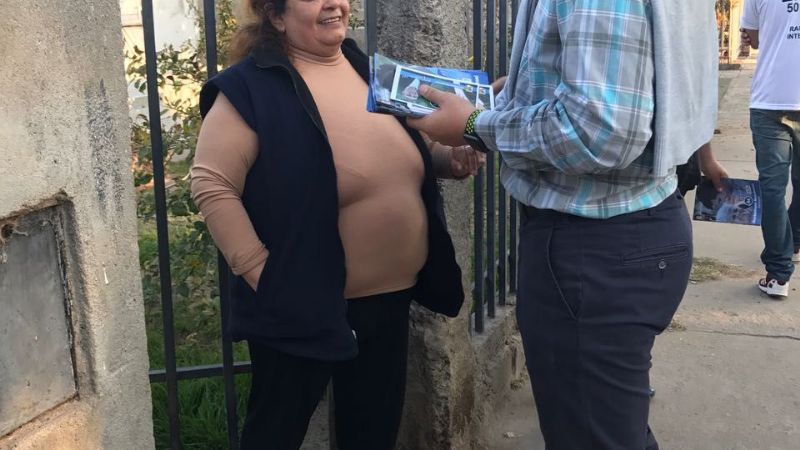 Mascheroni con los vecinos de la zona Este de la ciudad