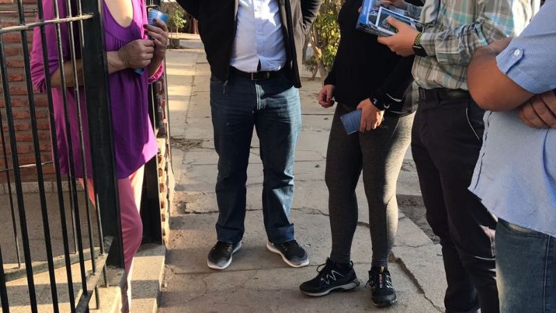 Mascheroni con los vecinos de la zona Este de la ciudad