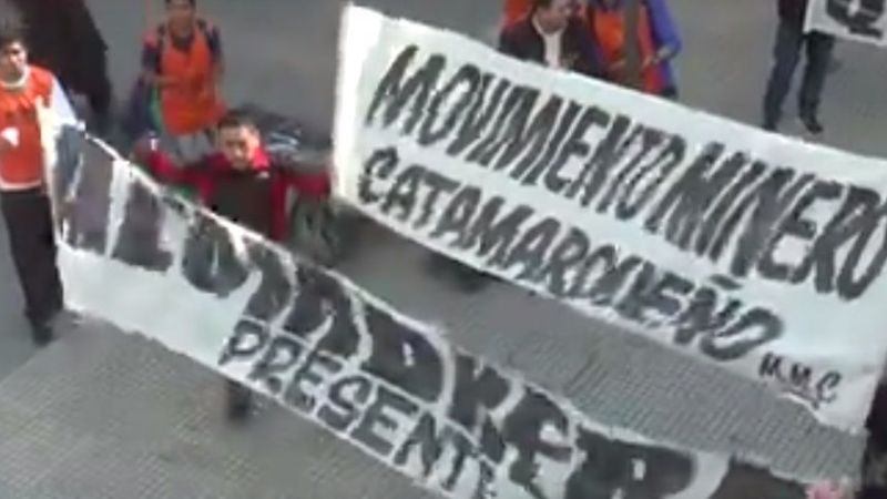 Trabajadores de La Alumbrera protestaron en Tucumán