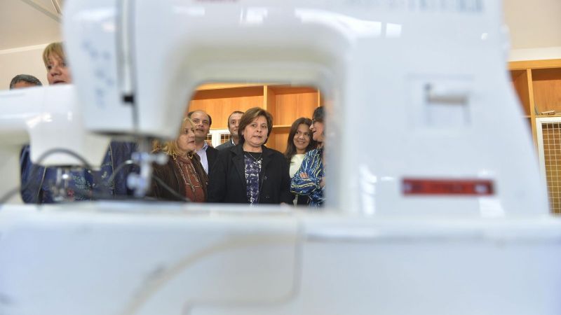 Lucía inauguró el nuevo edificio de la Escuela de Formación Laboral Nº 34