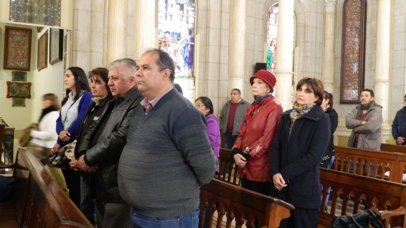 Los locutores celebraron su día a los pies de la Virgen del Valle