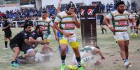 ÁVILA Y PEREYRA inician el festejo del primer try en Los Olivares.