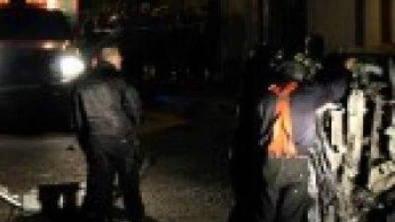 Choque en cadena en el centro