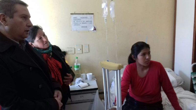 Visita a las víctimas del Totoral que aún permanecen internadas