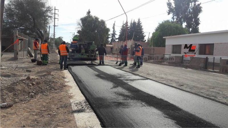 Significativo avance del nuevo asfaltado en Fiambalá