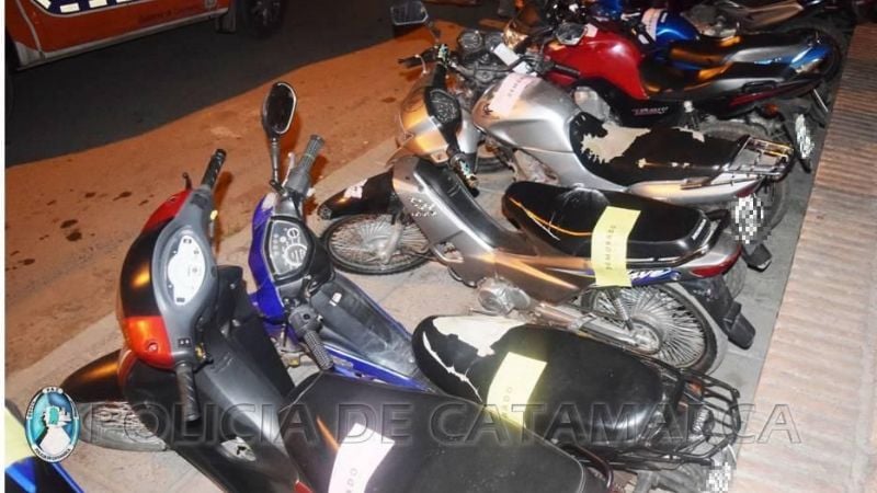 Secuestran 9 motos en controles vehiculares