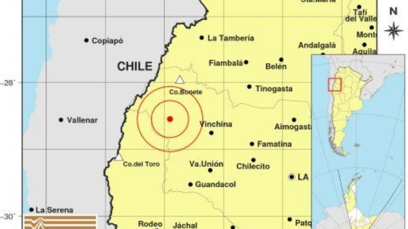Fuerte temblor sacudió a La Rioja, cerca de Catamarca