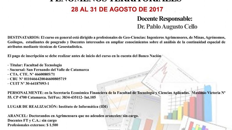 Posgrado: Geoestadística aplicada al análisis de fenómenos territoriales