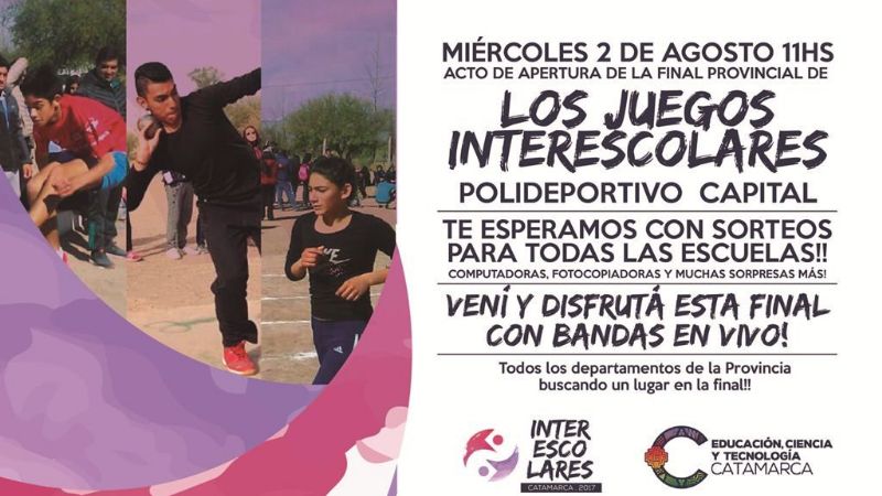 Este miércoles, arranca la gran final de los Juegos Interescolares