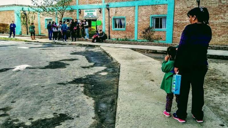 Protesta de docentes chacareros por descuentos