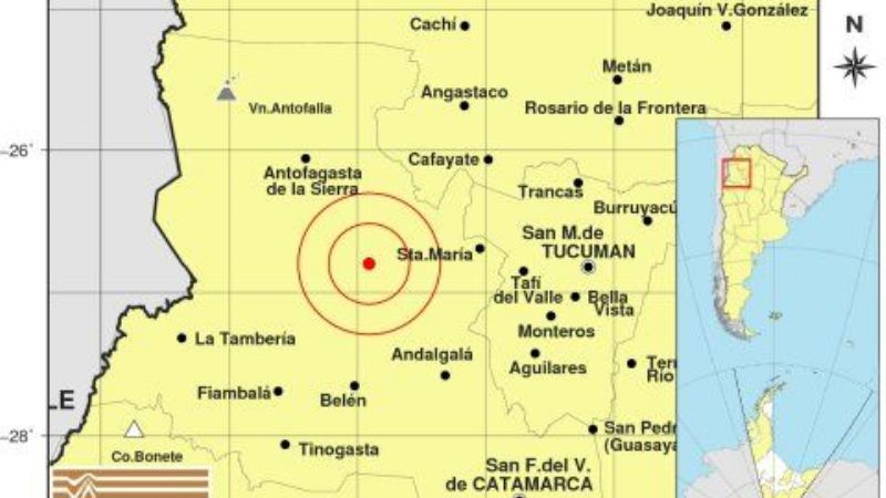 Dos fuertes sismos sacudieron Catamarca