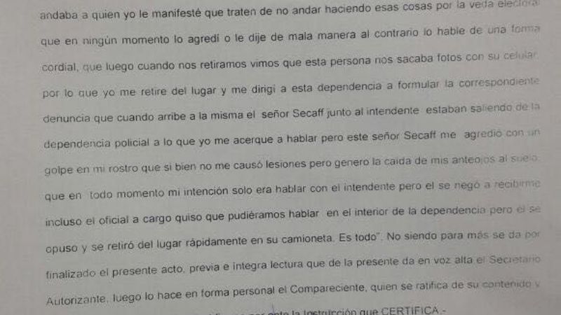 Denuncian al intendente Savio por violar la veda y agresiones