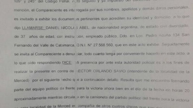 Denuncian al intendente Savio por violar la veda y agresiones