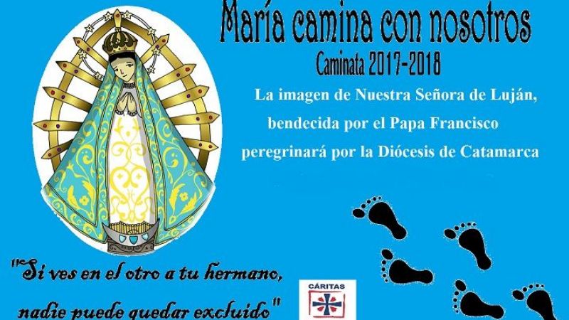 Imagen de la Virgen de Luján bendecida por el Papa visita Catamarca